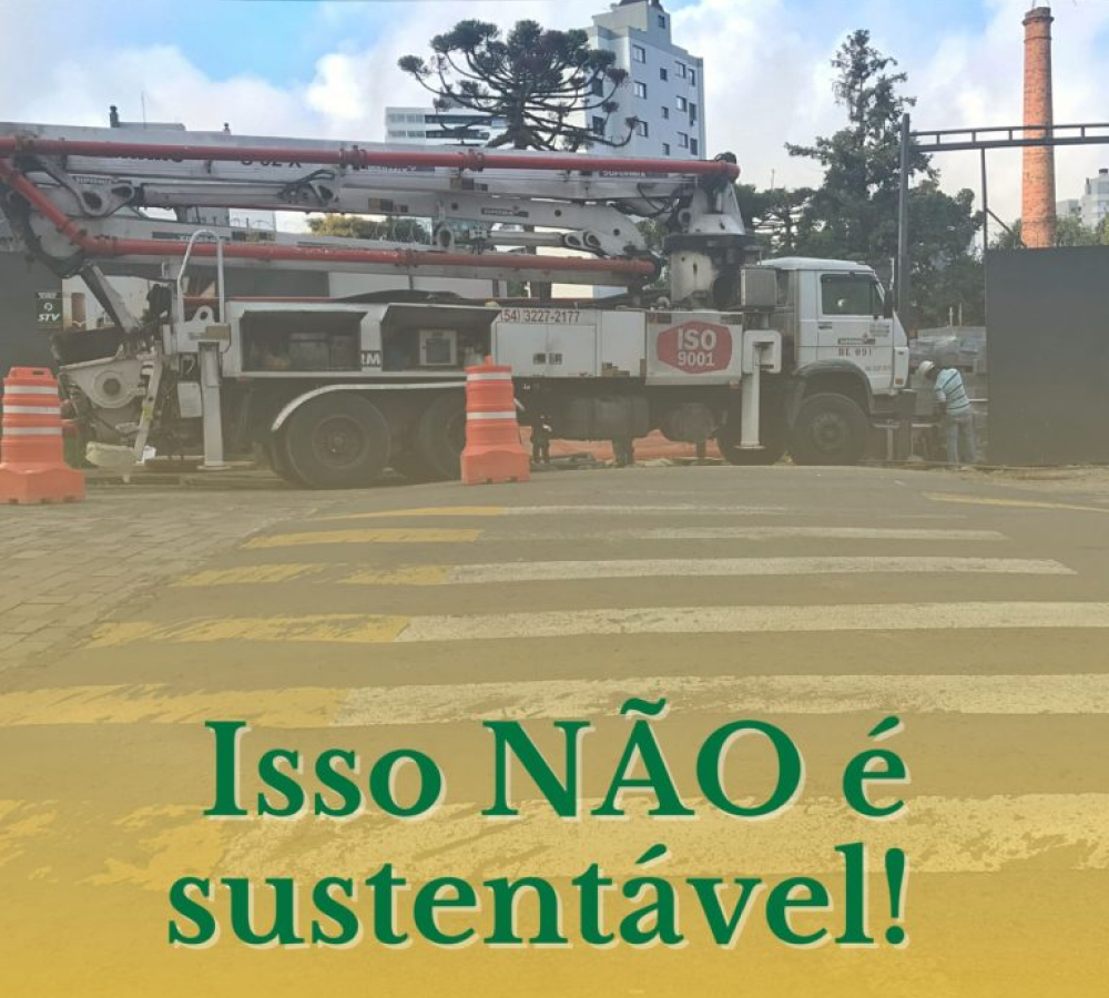 Caminhão sobre faixa de segurança: Isso NÃO é sustentável!